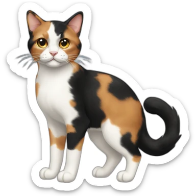 calico cat mostly black sticker