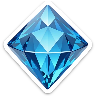 Blue diamond sticker
