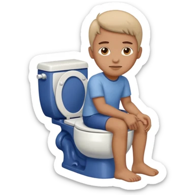 Personne sur des toilettes sticker