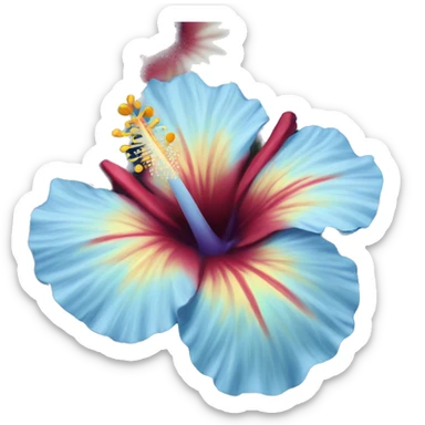 blue hibiscus flower  sticker