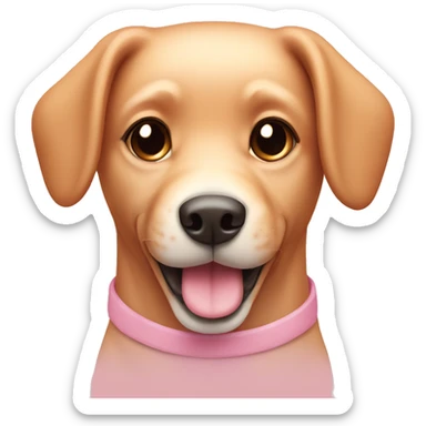 cute pastel pink caramel dog sticker