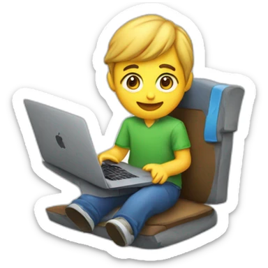 Student with gamepad playing game on macbook sticker