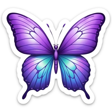 Purple wings big victoria secret  sticker