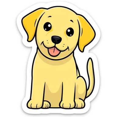 Yellow lab face  sticker
