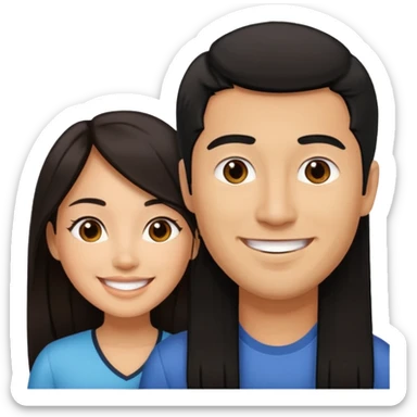 Hispanic woman with an asian guy sticker