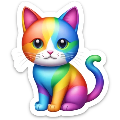Rainbow cat  sticker