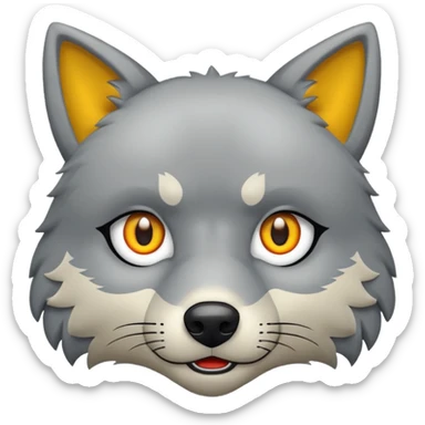 Tráeme una imagen de un lobo enojado sticker
