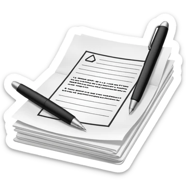 create a realistic emoji showing a logistic contract signed sticker