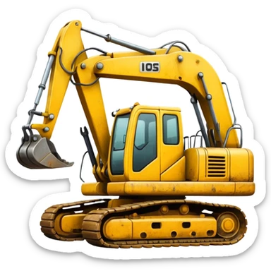 excavator sticker