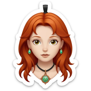 menina ruiva da wicca sticker