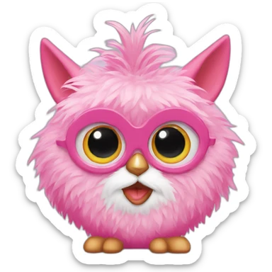 Pink Furby sticker