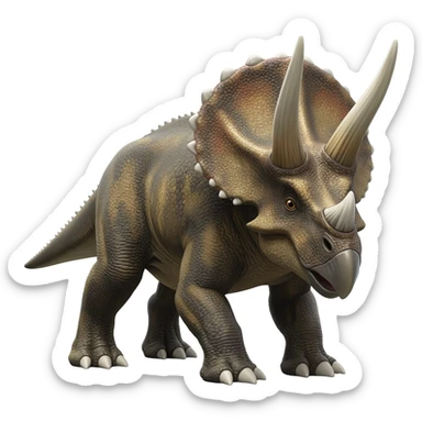 Triceratops dinosaur sticker