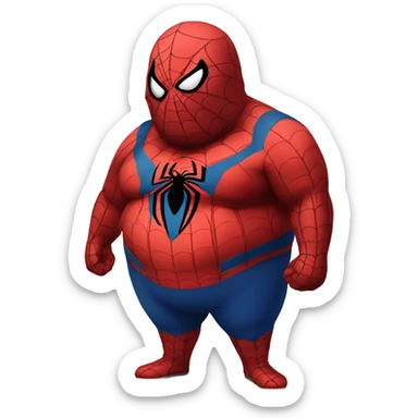 fat spiderman sticker
