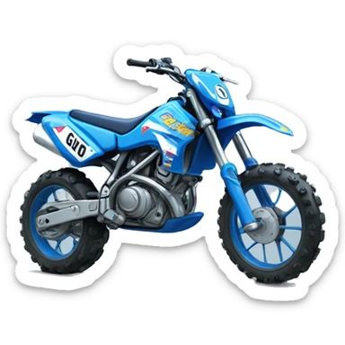 work on creating the emote designs based on the themes
I want them all colourful and with bubble writing
Gio: Blue motocross bike sticker