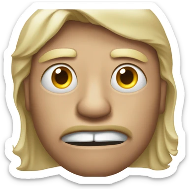 A stinky face sticker