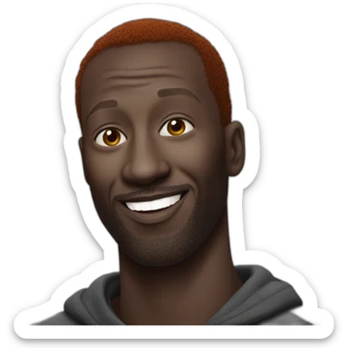 Omar Sy red hair sticker