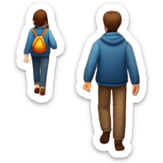 Strasse mit Laternen mit paar  sticker