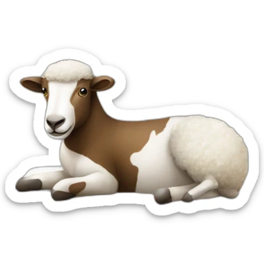 Zèbre et mouton dans un lit sticker