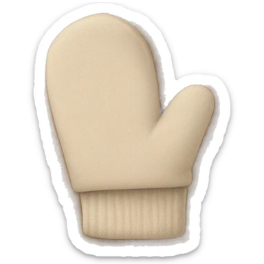 Beige mittens sticker