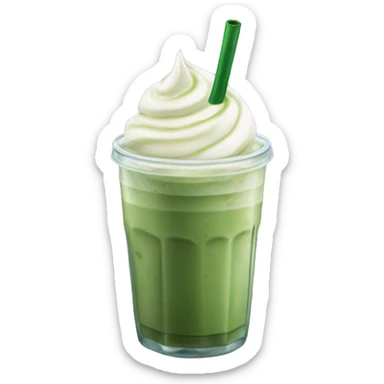 Iced matcha latte no whipped cream sticker