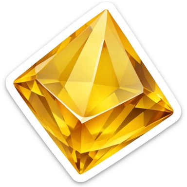 raw yellow crystal sticker