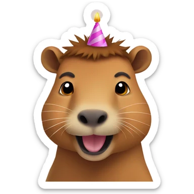 capybara happy birthday sticker