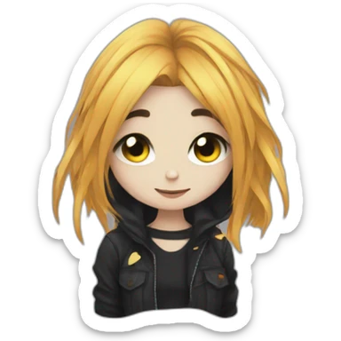 emo uwu girl\ sticker
