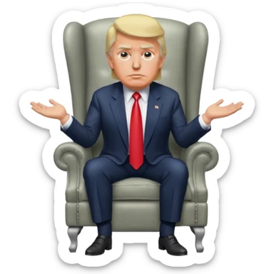 DONALD TRUMP SIT ON THE DOLLAR CHAIR LOOK OLDER sticker