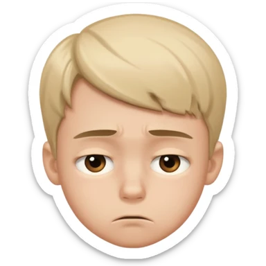 Ashamed emoji boy sticker
