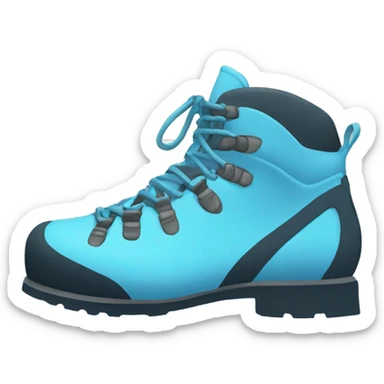 Light blue rock climbing shoes sticker