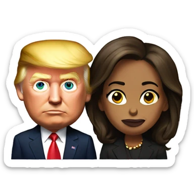 donald trump and kamala sticker