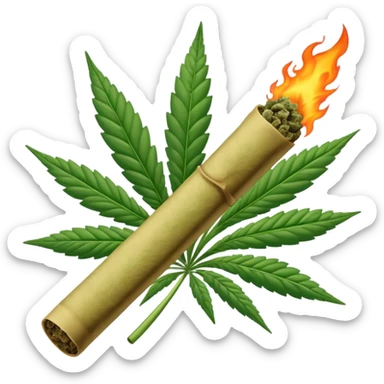 Marijuana joint sticker