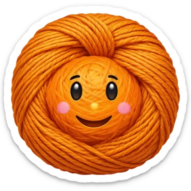 orange yarn  sticker