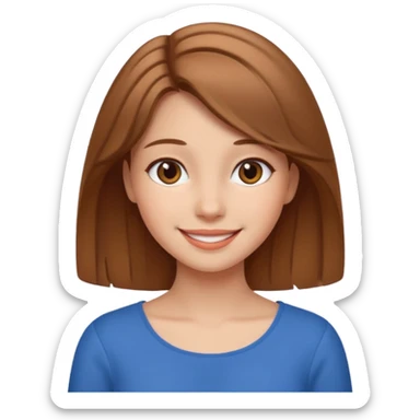 Fille amoureuse avec un sourire niet sticker