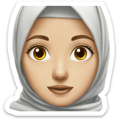 A hijabi white girl with amber eyes  sticker