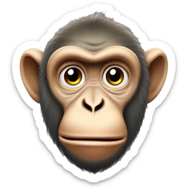 Greedy macaque monkey sticker