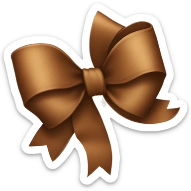Brown bow sticker