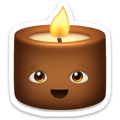 Brown cozy candle  sticker
