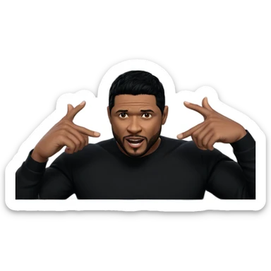 handsome male with black hair sticker