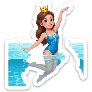 Princess aerobics in water princ sticker