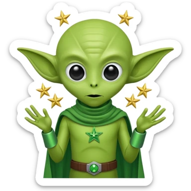 happle alien in star war sticker