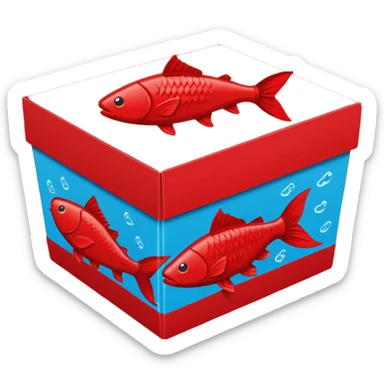 swedish fish candy box sticker