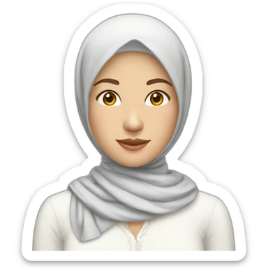 russian woman with headscarf sticker