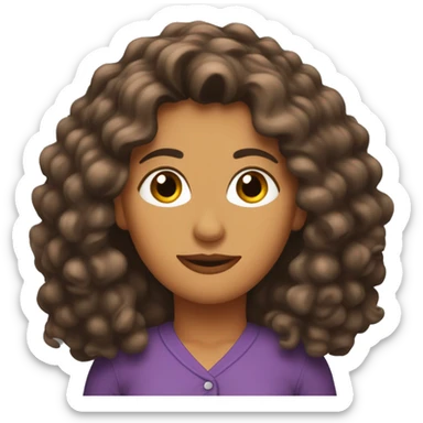  mujer pelirroja con pecas pelo rizado sticker