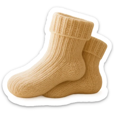 Remove any shadow from the image. Keep the cozy knit socks by a window, soft and warm atmosphere. Maintain transparent background. sticker
