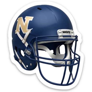 College football player helmet in  navy blue color  sticker