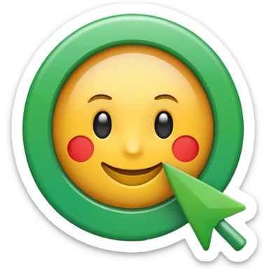 Add a bold green checkmark icon on the emoji and clearly display the word 'Checking on it' across the center in large, white, modern font. Clean background, soft shadow, vibrant colors, minimal and professional design. sticker