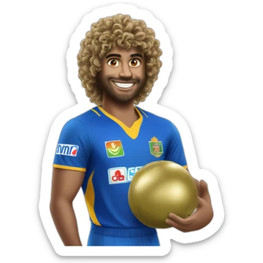 Lasith Malinga smiles sticker