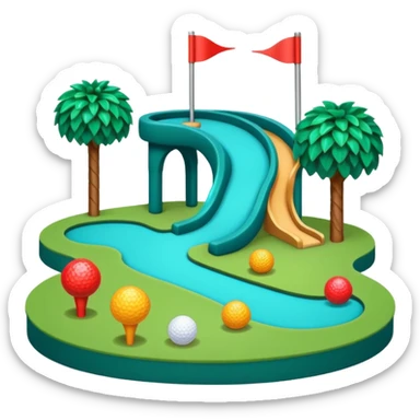 Mini golf and arcade sticker