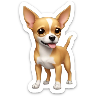 Chihuahua dog muscle sticker